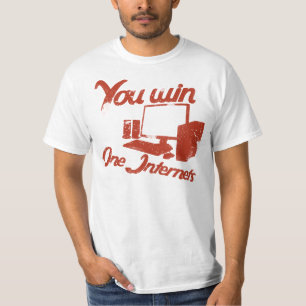 Je wint één internet t-shirt