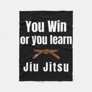 Je wint of je leert Jiujitsu Judo Karate Boksen K Fleece Deken