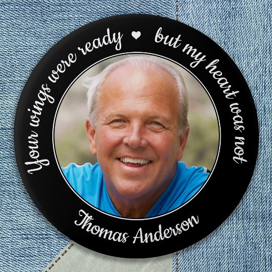 Je woningen waren klaar Moderne Foto Memorial Ronde Button 7,6 Cm