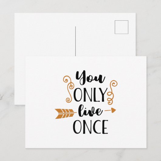 je woont maar één keer briefkaart (Voorkant / Achterkant)