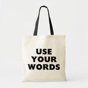 Je woorden gebruiken tote bag