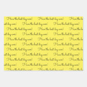 Je woorden met haar naam Birthday 3 Gift Inpakpapier Vel (Voorkant 2)