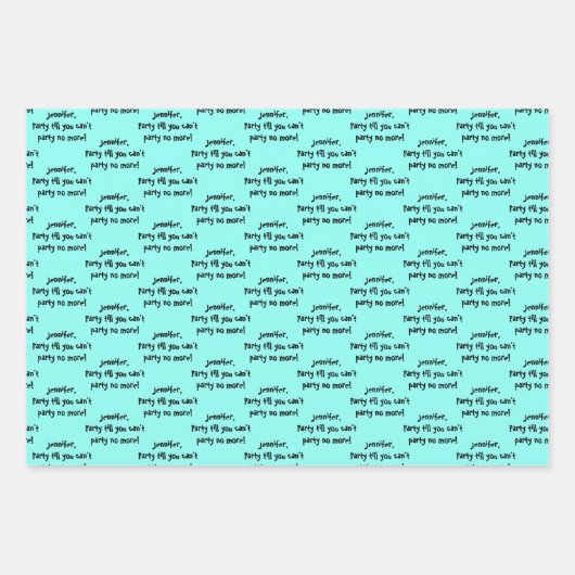 Je woorden met haar naam Birthday Gift Inpakpapier Vel (Voorkant 3)