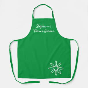 Je woorden op een mooie groene en witte schort