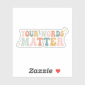 Je woorden zijn belangrijk | Speech Therapy Gift Sticker (Vel)