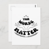 Je woorden zijn saai, sms-taal briefkaart (Voorkant / Achterkant)