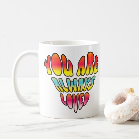 Je wordt altijd bemind koffiemok (Met donut)