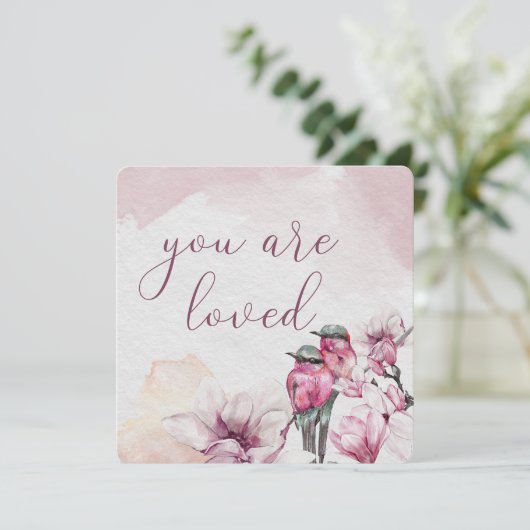 Je wordt bemind - Affirmatiekaart Bedankkaart (Staand voorkant)