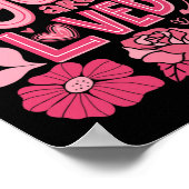 Je wordt bemind Boho Valentijnsdag bloemendag Poster (Hoek)