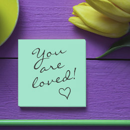 Je wordt bemind Groen met Hart Positief Post-it® Notes