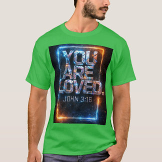 Je wordt bemind – Johannes 3:16 Cosmic T-Shirt