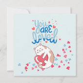 Je wordt bemind Katten Valentijn Feestdagenkaart (Voorkant)