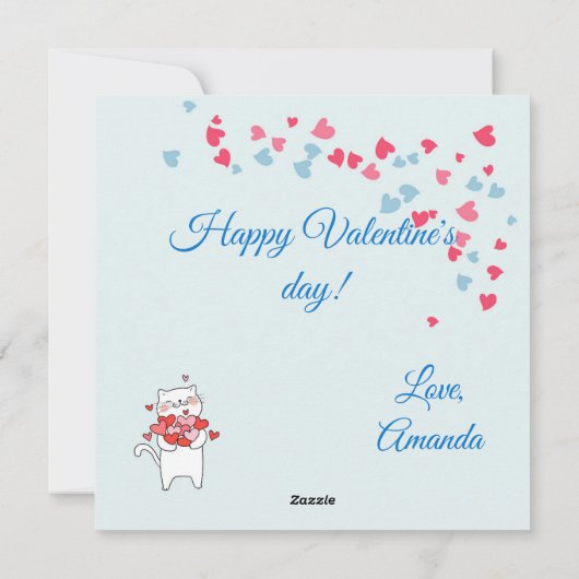 Je wordt bemind Katten Valentijn Feestdagenkaart (Achterkant)