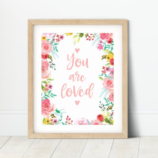 Je wordt bemind kinderkamer kunstprint poster