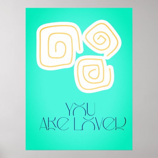 Je wordt bemind kinderkamer muur kunst print (Voorkant)