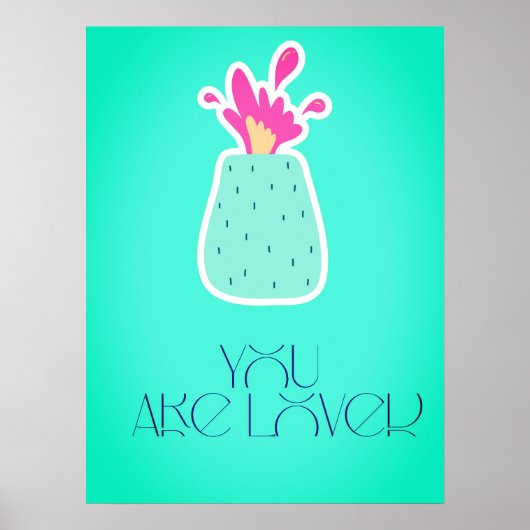 Je wordt bemind kinderkamer muur kunst print (Voorkant)