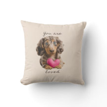 Je wordt bemind kussen – Schattig Dachshund cadeau