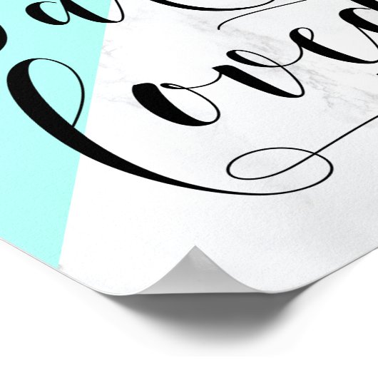 Je wordt bemind | Nep wit marmeren poster voor de  (Hoek)