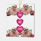 Je wordt bemind vierkant ornament (Links)