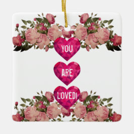 Je wordt bemind vierkant ornament