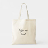Je wordt bemind zon motivatie citaat mindful gezeg tote bag (Achterkant)
