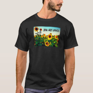 Je wordt bemind Zonnebloemen T-shirt