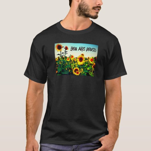 Je wordt bemind Zonnebloemen T-shirt (Voorkant)