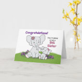 Je wordt een Big Sister Wenskaart Kaart (Gele Bloem)