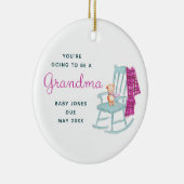 Je wordt een grootmaands persoonlijk Beer Keramisch Ornament (Rechts)