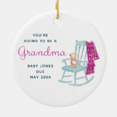 Je wordt een grootmaands persoonlijk Beer Keramisch Ornament (Achterkant)