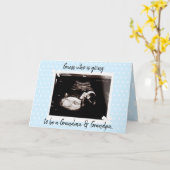 Je wordt een oma en opa kaart (Gele Bloem)