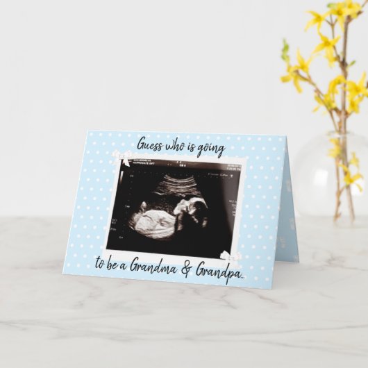 Je wordt een oma en opa kaart (Gele Bloem)