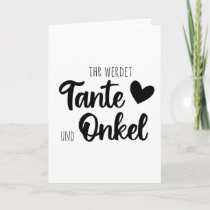 Je wordt een oom en tante kaart