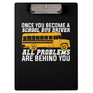 Je wordt een schoolbuschauffeur klembord