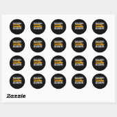 Je wordt een schoolbuschauffeur ronde sticker (Vel)