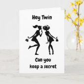 JE WORDT EEN ** TANTE *** TWEELING KAART (Gele Bloem)