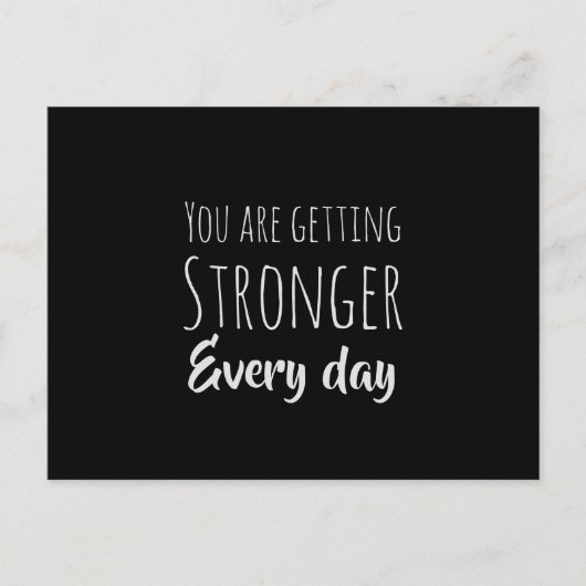 Je wordt elke dag sterker briefkaart (Voorkant)