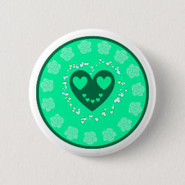 Je Wordt Geliefd Hart & Rozen Knopspeld Ronde Button 5,7 Cm