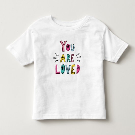 Je Wordt Geliefd Roze Motivatie Citaat Kinder Shirts (Voorkant)