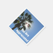 Je wordt gewaardeerd als palmboom Tropisch bedankt Servet (Hoek)