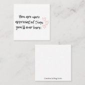 Je wordt gewaardeerd contactkaartje (Voorkant / Achterkant)