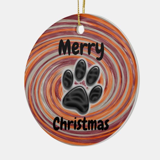 Je wordt gewaardeerd Groovy Paw Print Dog Walker Keramisch Ornament (Links)