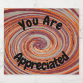 Je Wordt Gewaardeerd Groovy Spiraal Kleurrijke Wer Bier Etiket (Enkel label)