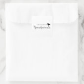 Je wordt grootouders vierkante sticker (Tas)