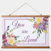Je wordt Liefdevol behandeld bloem Hangend Wandkleed (Voorkant)