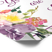 Je wordt Liefdevol behandeld bloem Poster (Hoek)