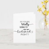 Je wordt mijn bruidsmeisje gevouwen kaart (Gele Bloem)