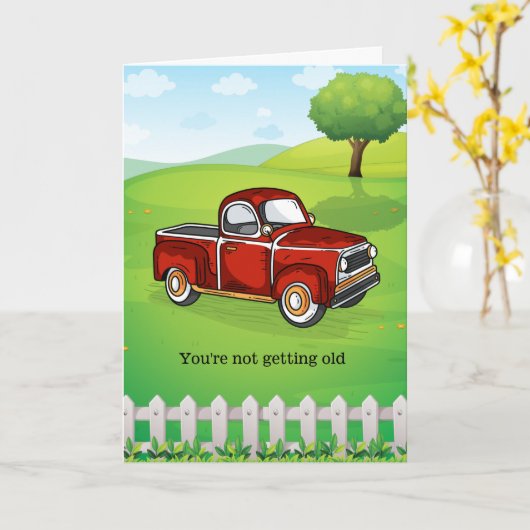 Je wordt niet ouder Grappig Man Verjaardag Kaart (Gele Bloem)