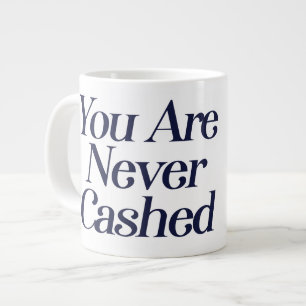 Je wordt nooit verzilverd grote koffiekop