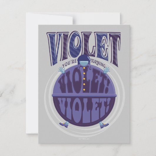Je wordt paars, Violet! Notitiekaartje (Voorkant)